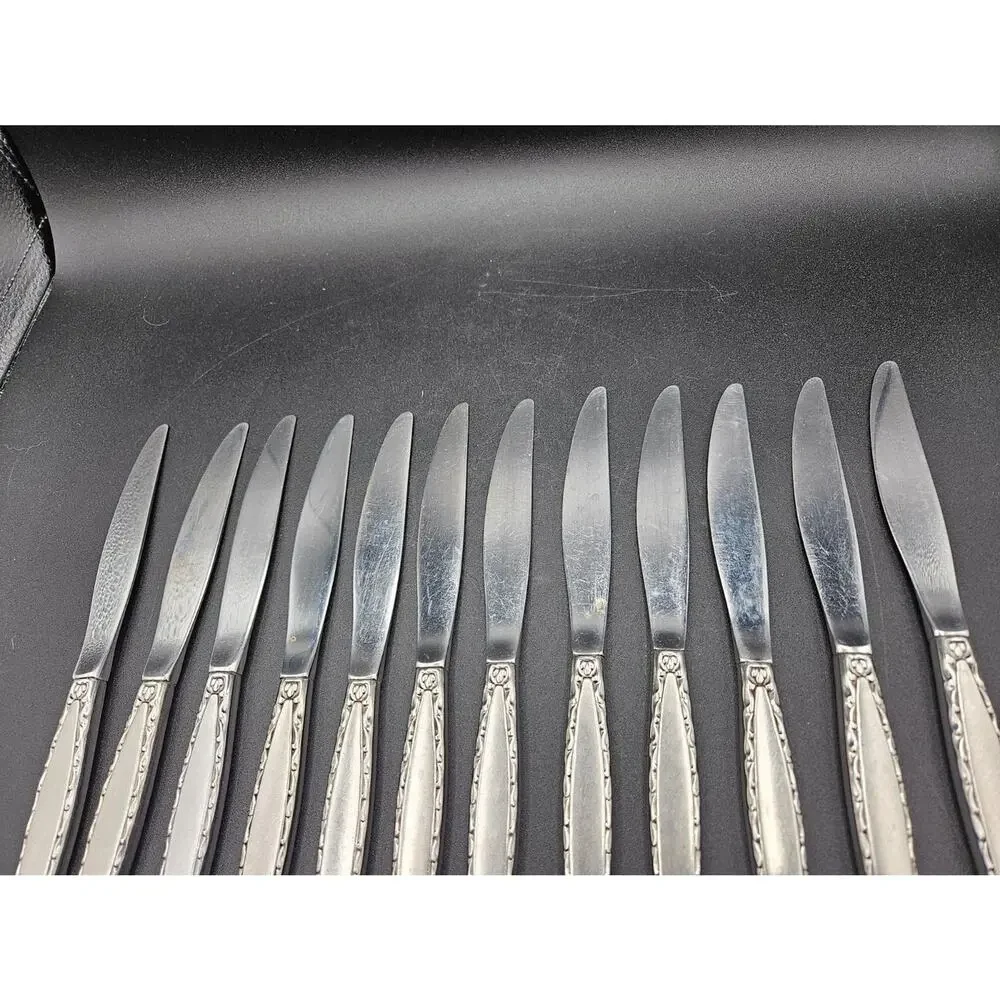 VTG Oneida Community Venetia Stainless Steel Flatware 71 piece lot MCM Retro